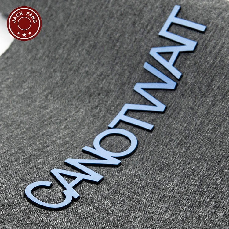 High Quality Custom Printed 3D Logo Silicone Matt and Gross Velvet Heat Transfers Logo Vinyl Clothing Labels for Socks