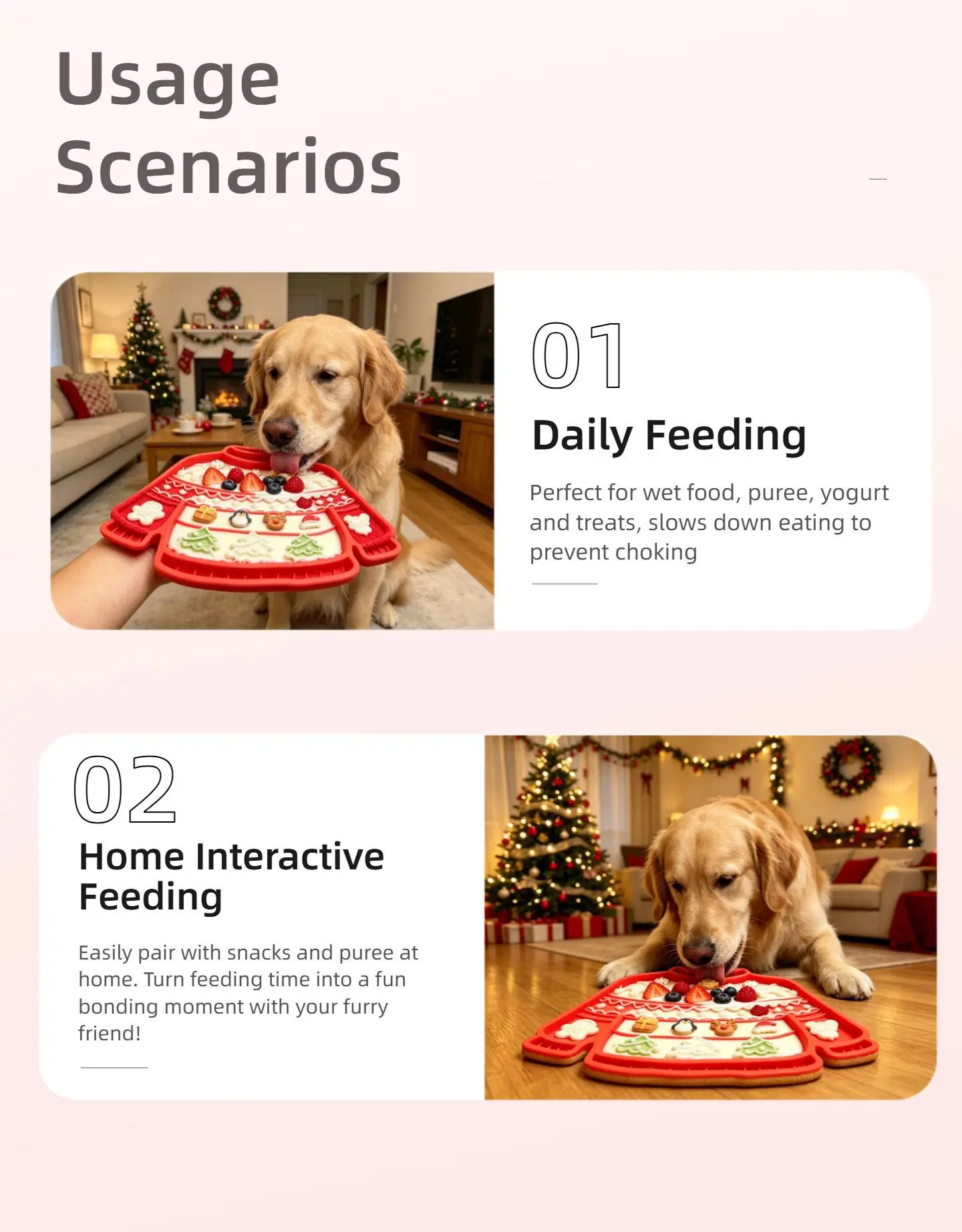 product christmas sweater shaped silicone pet licking mat non slip slow feeding pad with suction cups anxiety relief pet supplies-5