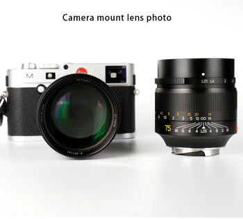 7Artisans 75mm F1.25 Lei Ca M-mount Portrait Lens Fixed Focus Camera Lens for Photo Picture Photography Accessory product image