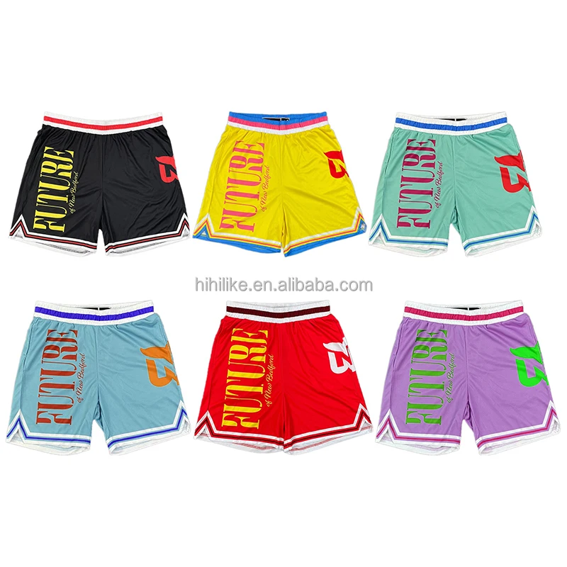 Custom Personal Logo Basketball Shorts With Two Pockets Classic Print