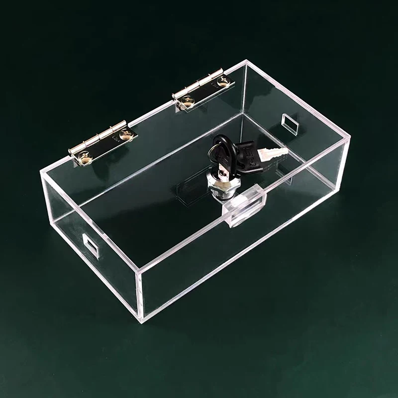 Acrylic Box With Lid Clear Cube Display Case Multipurpose Box For
