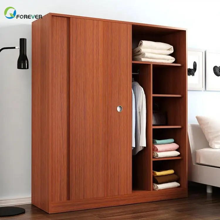Sliding Door Wardrobe Simple Modern Panel Wardrobe Storage Cabinet