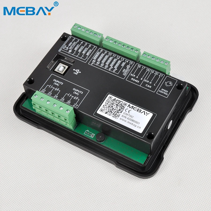 Mebay Engine Controller Digital Panel Meter Gauge GM70C Fuel Level Battery Voltage Oil Temperature