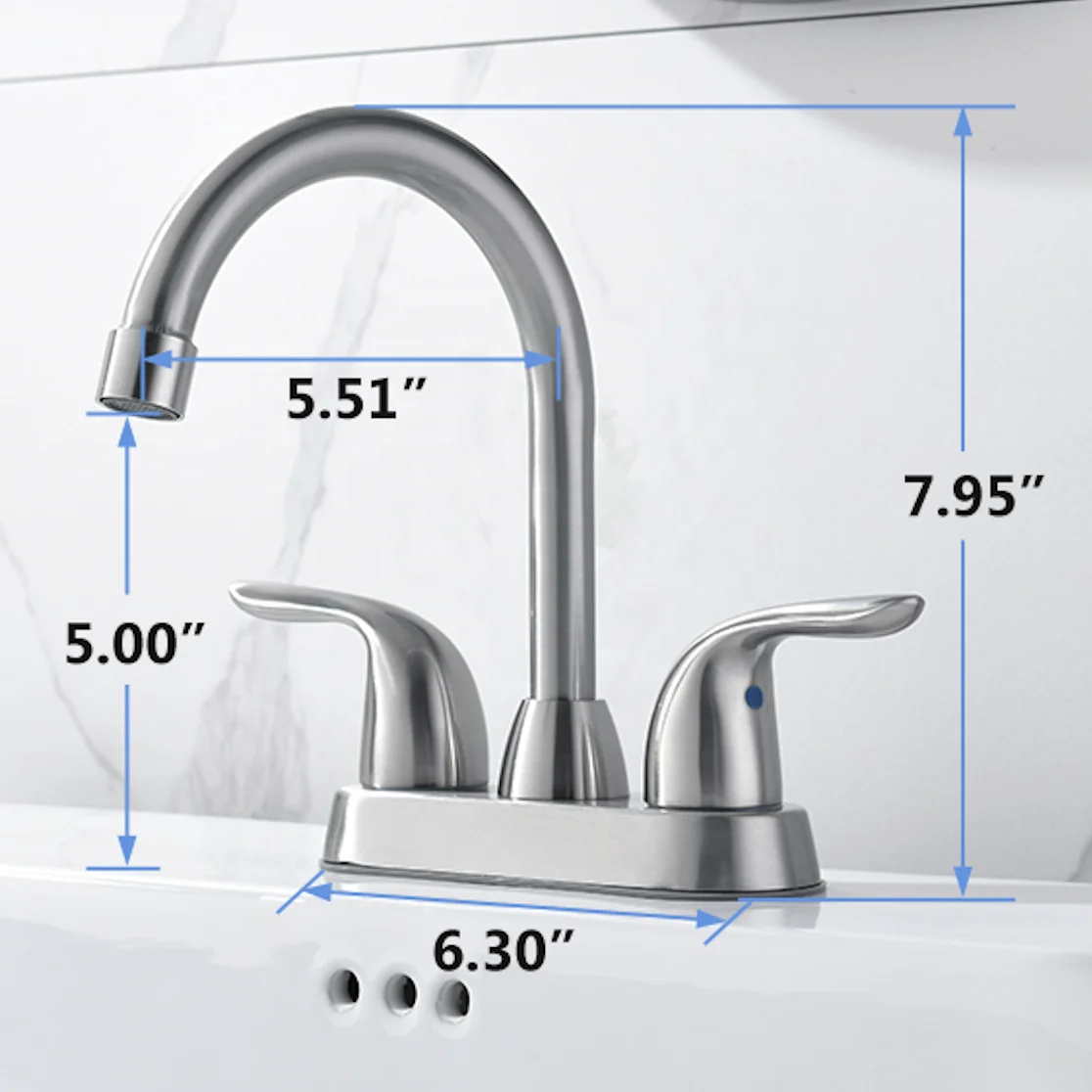 Modern Design Dual Handle Touchless Faucet Stainless Steel Blackened Finish Cold Hot Ceramic 2 Holes Deck Mounted Home Basin