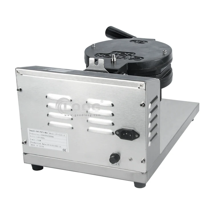 Wholesale Digital Nonstick Rotating Waffle Maker Price 110V 220V Electric Commercial Changeable Plate Egg Bubble Waffle Machine