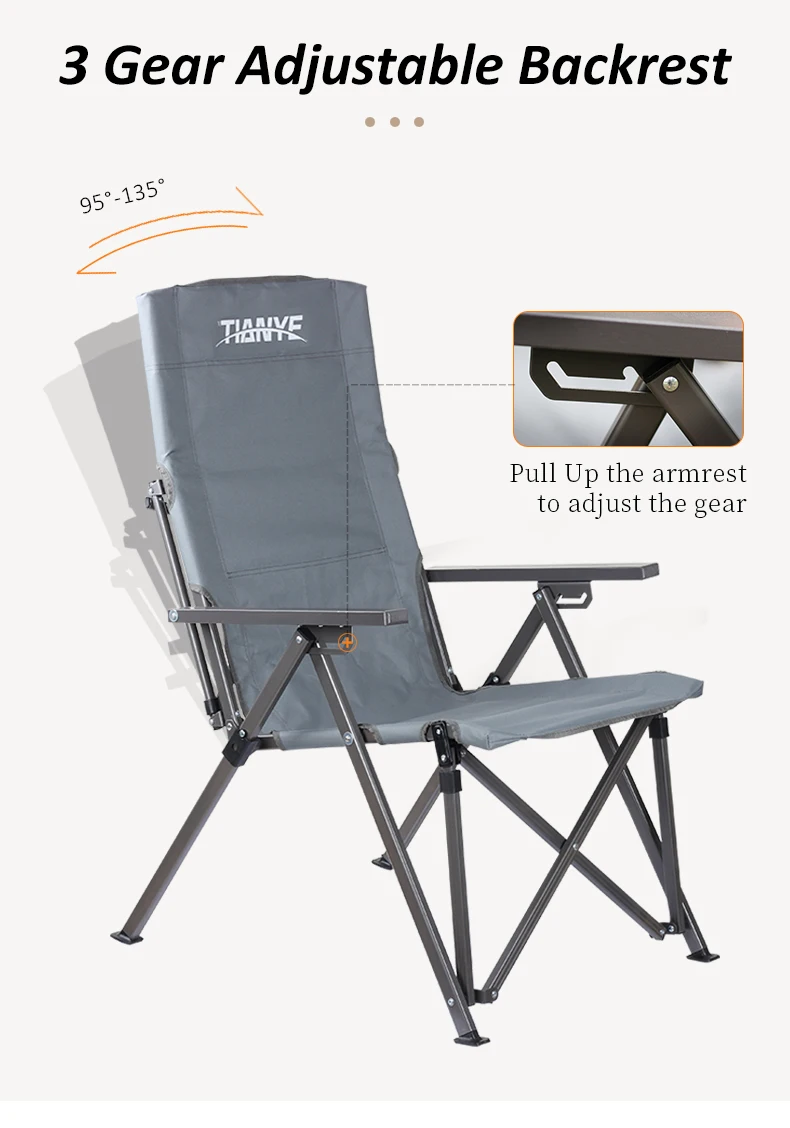 Wholesale Outdoor Garden Picnic High Back Aluminum Frame Folding