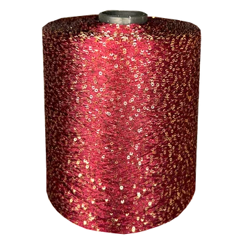 Gold sequins - High strength and toughness special custom sequin yarn made of Rose Madder polyester