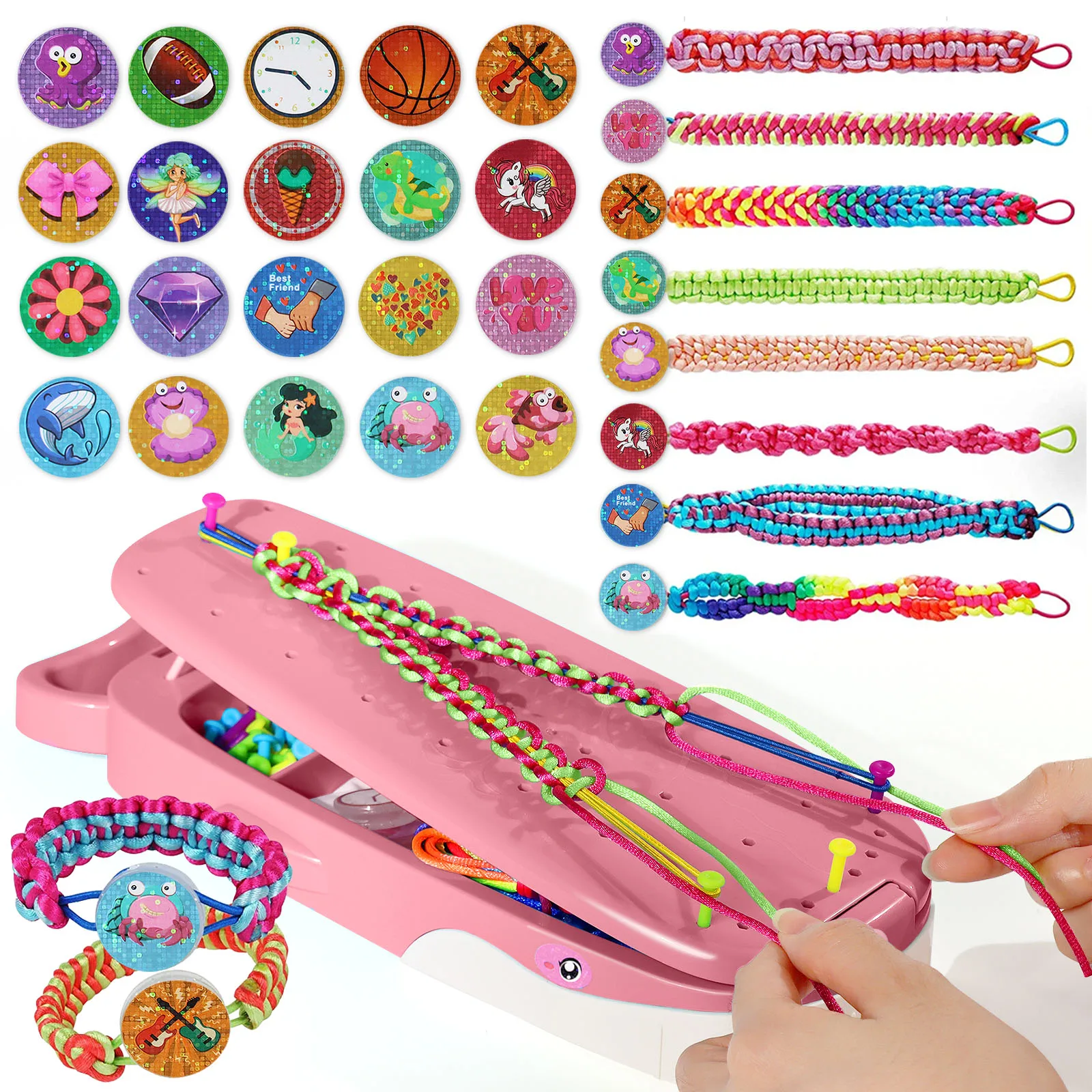 Exclusive Supplies Girls Diy Bracelet Knitting Machine Toys Cartoon ...