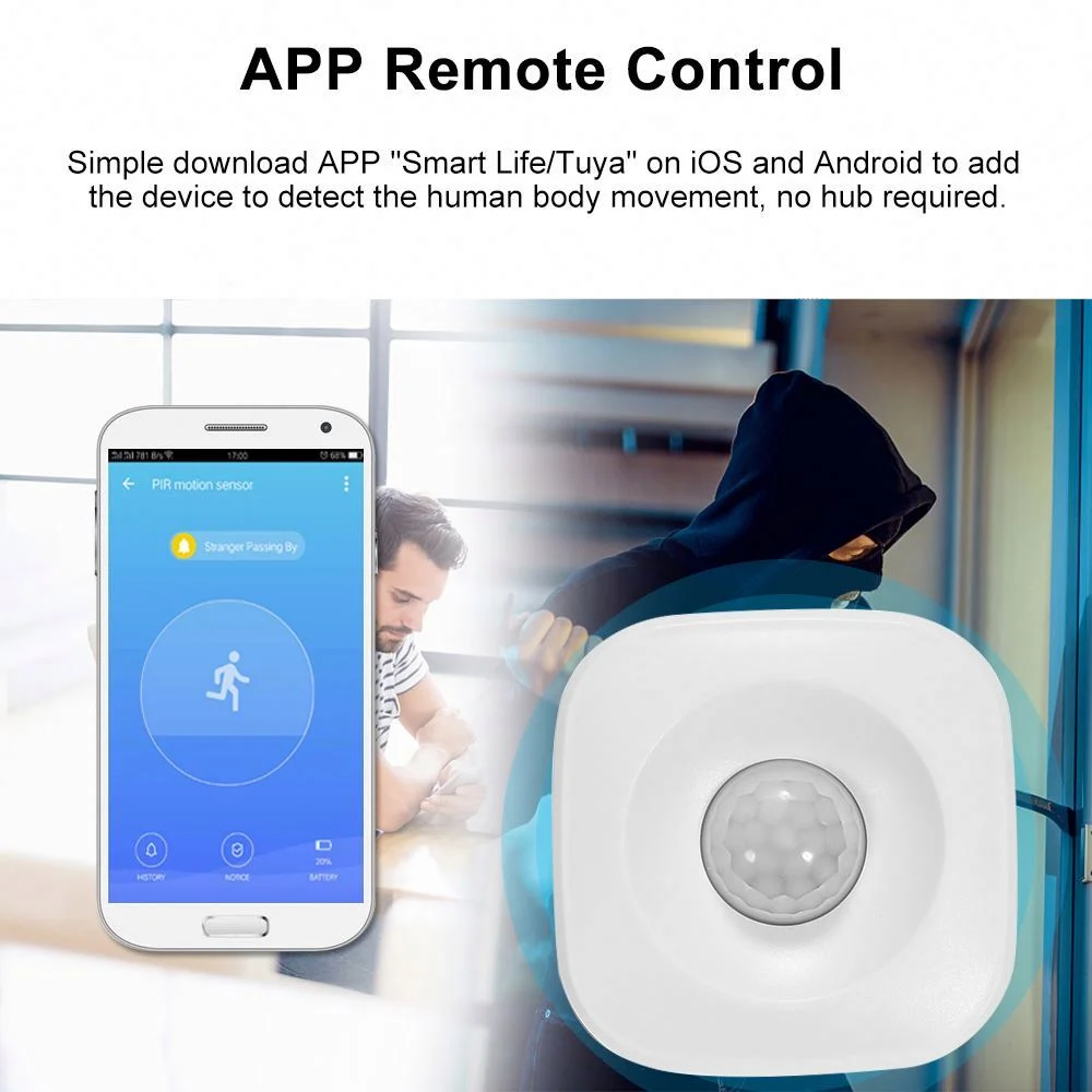 Compatible with TUYA IFTTT WiFi Wireless Smart Home Automation Security Alarm WiFi PIR Motion Sensor
