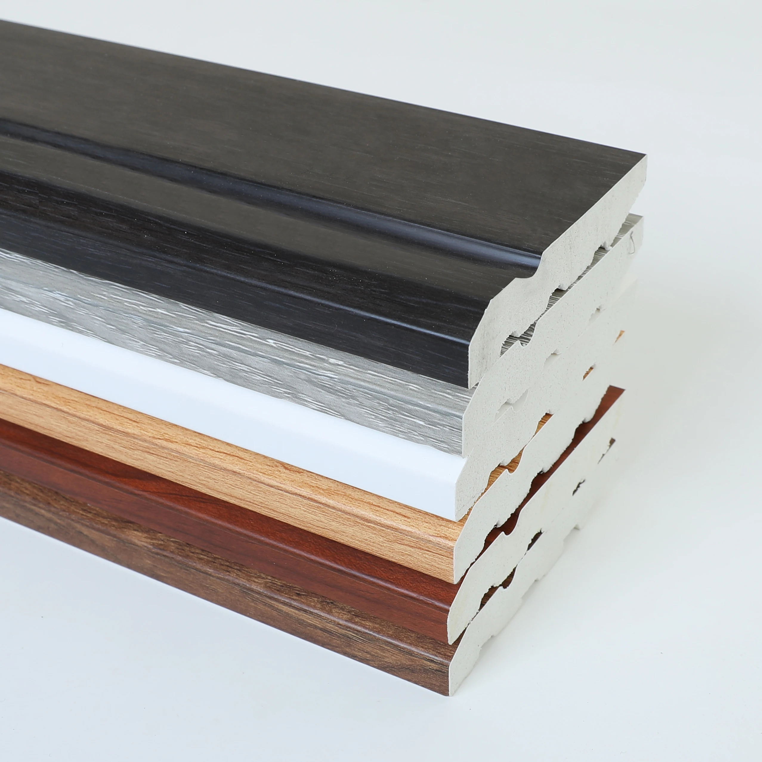 White Primed Mdf Baseboard Skirting Moulding Wooden Skirting Board ...