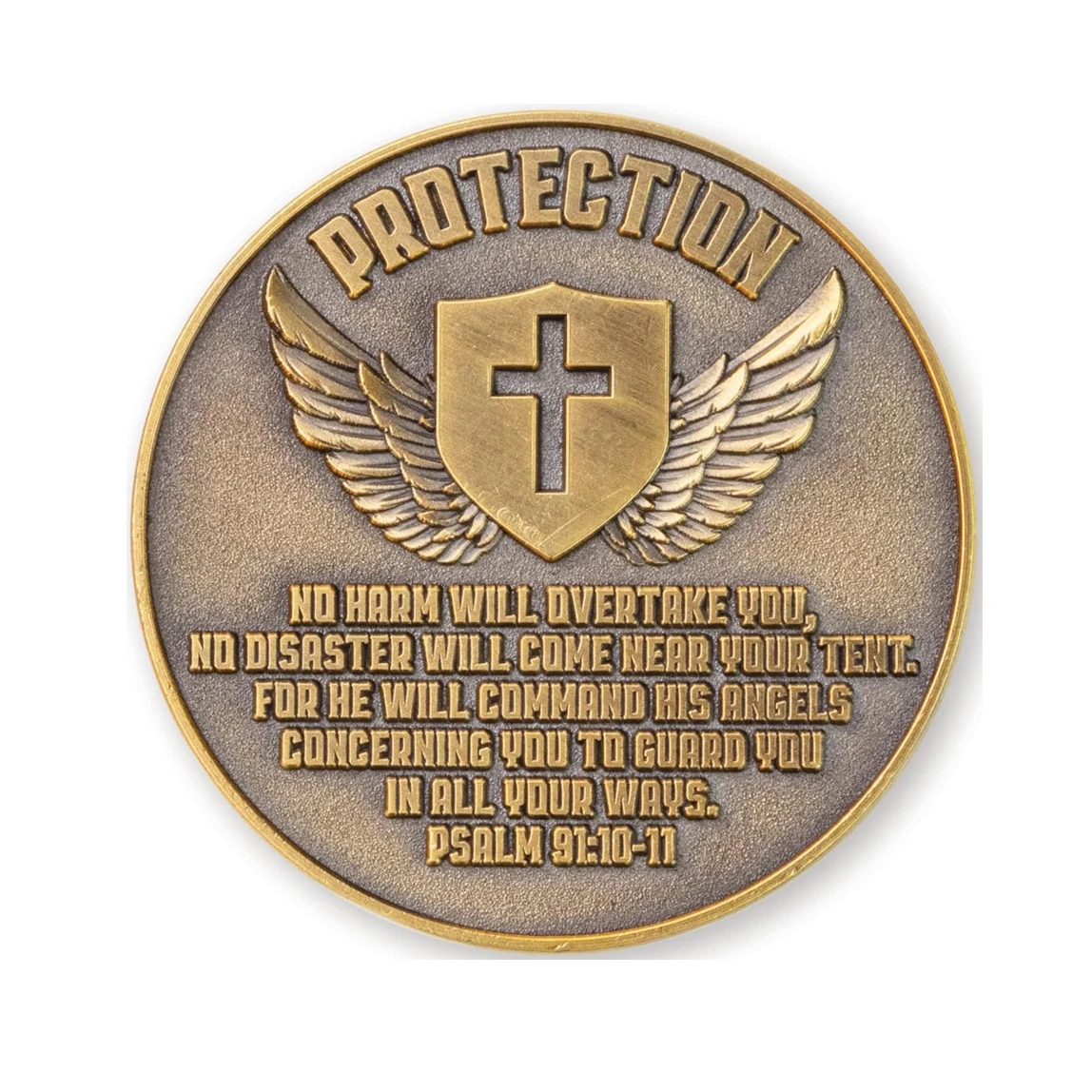 Archangel Saint Michael Protection Challenge Coin Bronze Plated Guardian Angel  Creative Souvenir Gift Home Decoration Coin