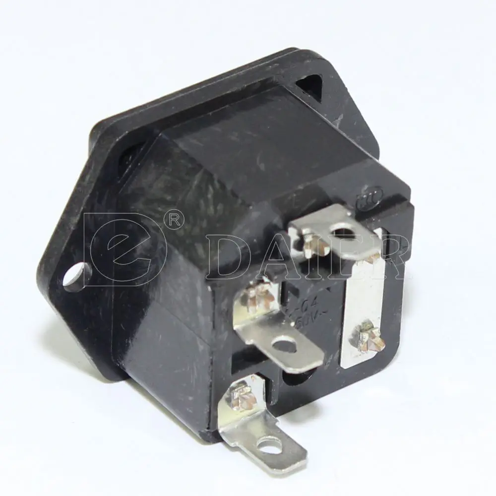 
Электрическая розетка IEC C14, 10 А, вход для печатной платы, монтажный разъем шасси панели, 250 В 