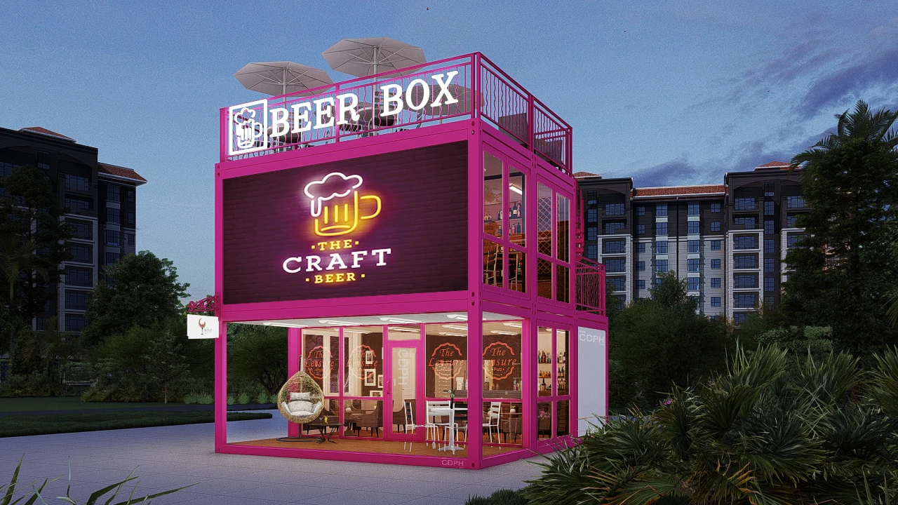 Customized Design Modified Prefab Shipping Container Cafe Bars Pop up Prefabricated Coffee Shop