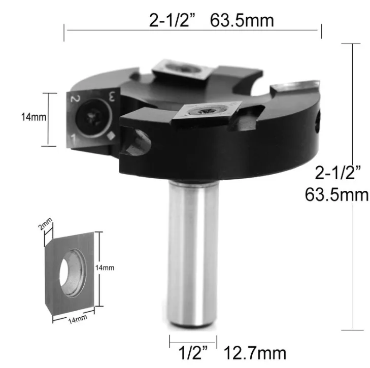 Wood Slab Flattening Bit Solid Surface Milling Cutters Spoilboard