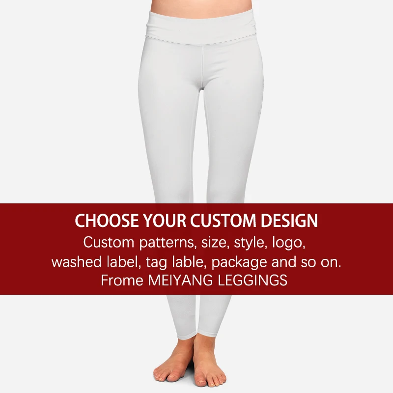 Custom High Waist Compression Stripe Tight Leggings for Fat Women Plus Size Printed Ladies Printing on Leggings Full Print