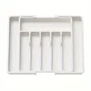 White cutlery storage box
