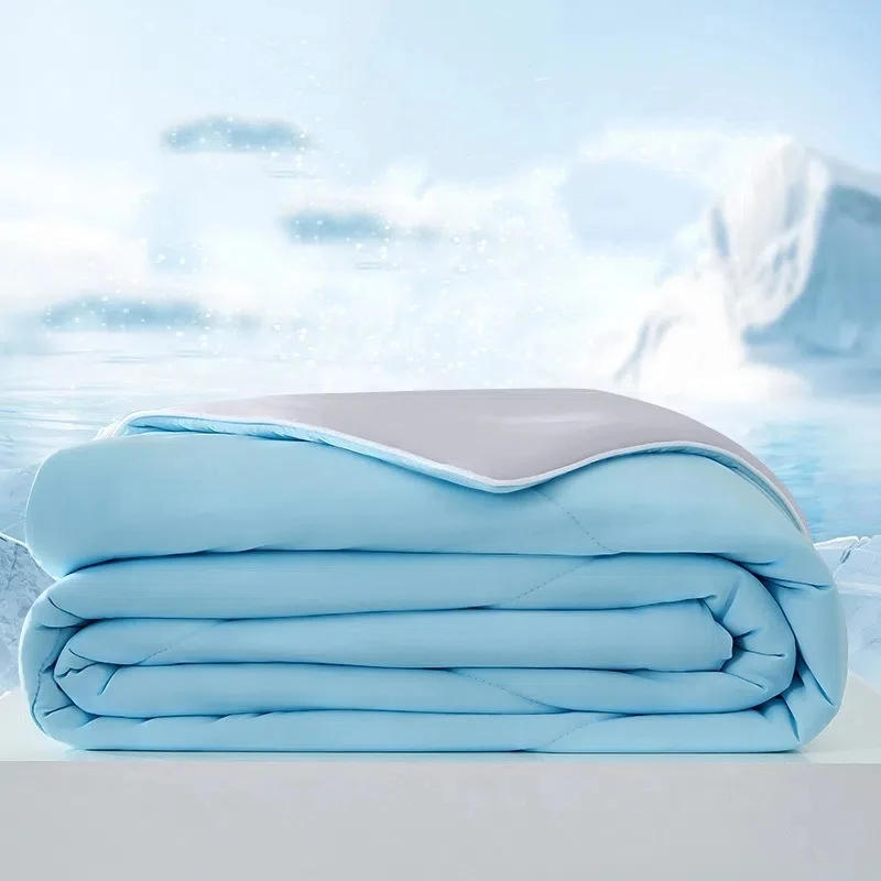 Wholesale OEKO-TEX Hot Sleeper Thin Lightweight Custom Color Breathable Summer Bamboo Cooling Blankets with Corner Tabs