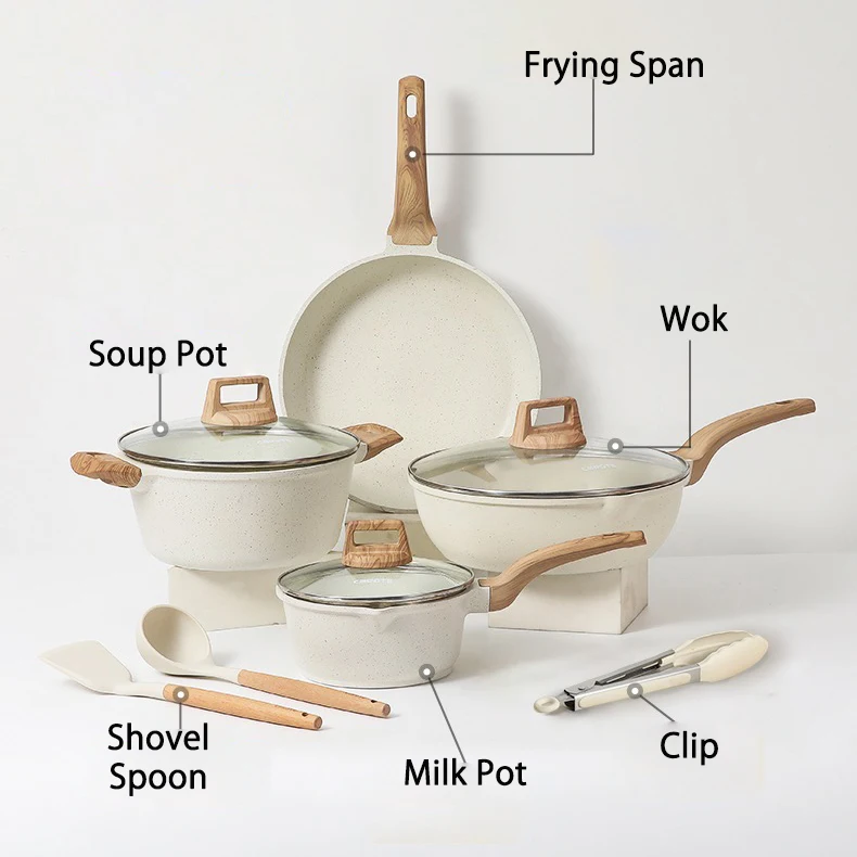 Granite Non Stick Cookware Set Granite Cooking Pot Cookware Casseroles