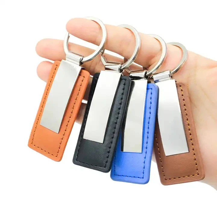Wholesale Bulk Custom Logo Car Genuine Leather Key Chain Personalize Luxury Key Holder Chain Pu