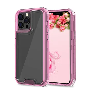 fancy beautiful mobile cover for Apple for iPhone 15 clear case hybrid shockproof protective gugged cover