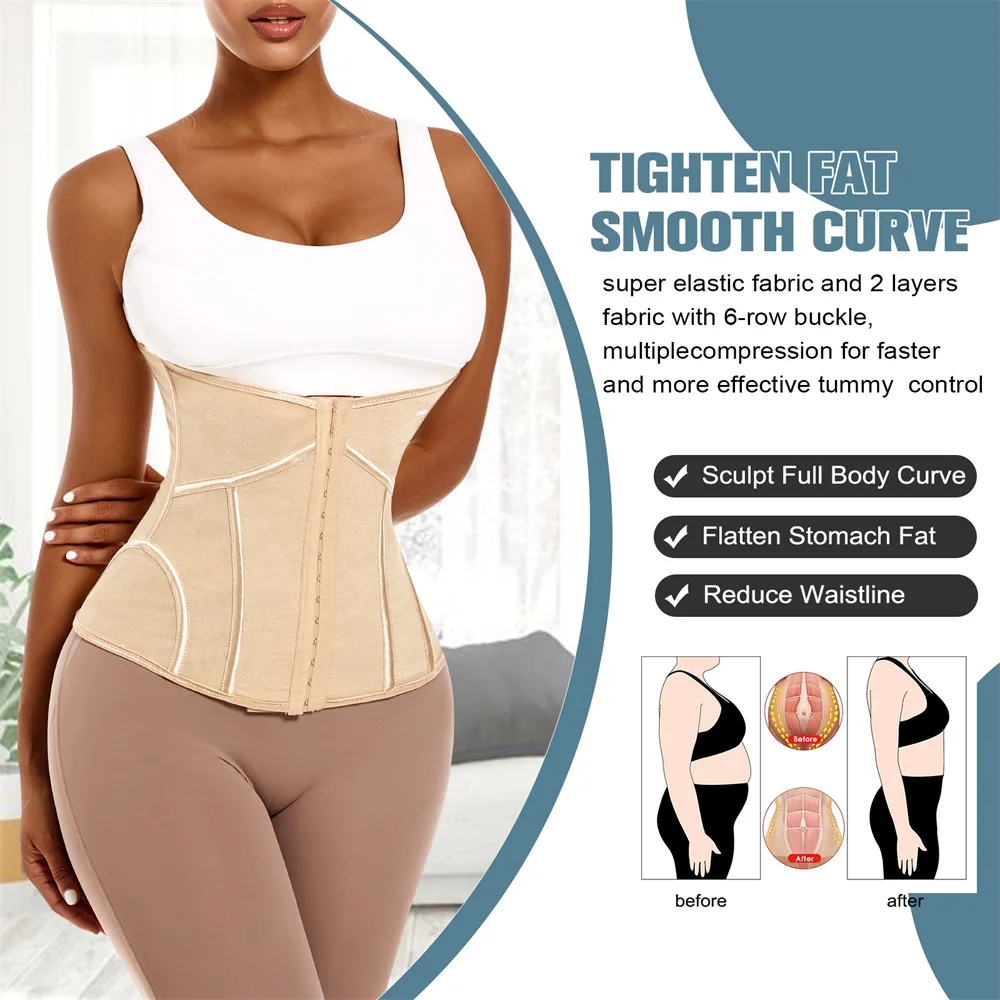 Custom Wrap Coset Waist Shaper Trainer Belt Women Body Waist Cinchers Lady Firm Tummy Control Shapewear for Women details