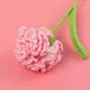 Finished carnation flower branch (gradient nude pink)
