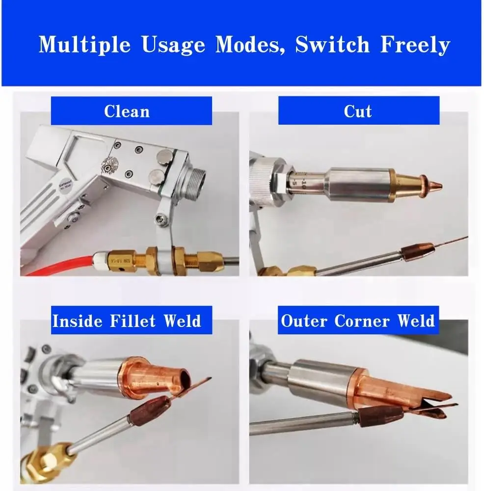 25kg 1000w 1500w 4 in 1 Portable Laser Welder Air Cooling Handheld Fiber Laser Welding Machine