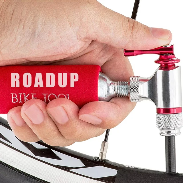 Mini Portable CO2 Bicycle Air Bike Pump Mini Bicycle Air Pump Fits Presta and Schrader Compatible