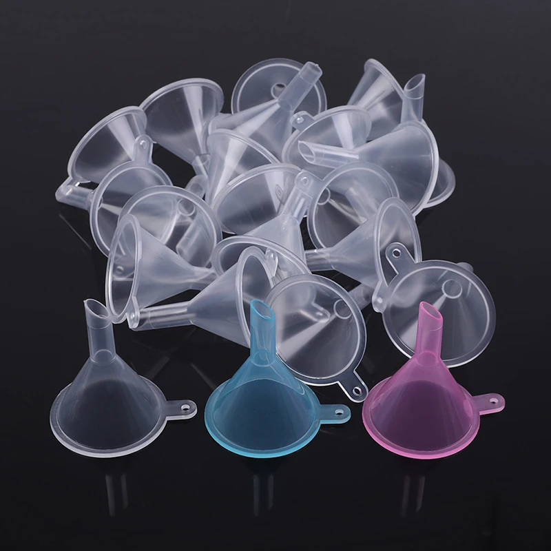 10pcs/set Mini Small Plastic Funnel For Perfume Liquid Oil Electronic Cigarette Vape