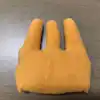 Finger pad - three fingers - yellow