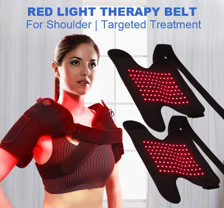 ODM OEM Led Light Therapy Device Pain Relief Heating Pad 660nm 850nm Red Infrared Light Belt Wrap for Shoulder supplier