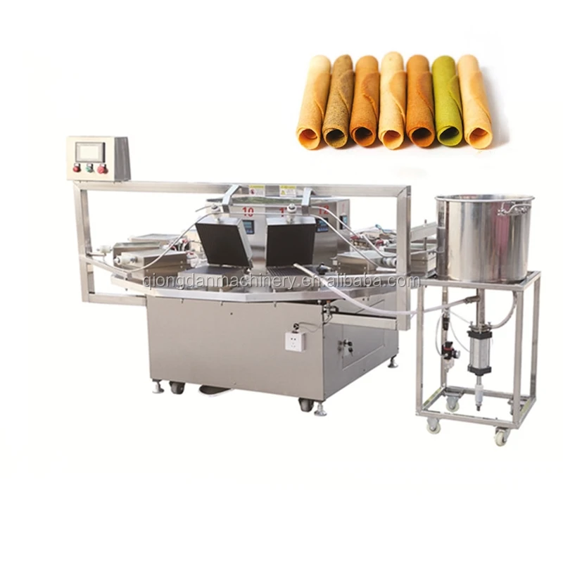 Automatic Phoenix Egg Roll Folding Machine Egg Roll Making Rolling Machine Gas Waffle Wafer Biscuit Crispy Cookie Cone Price
