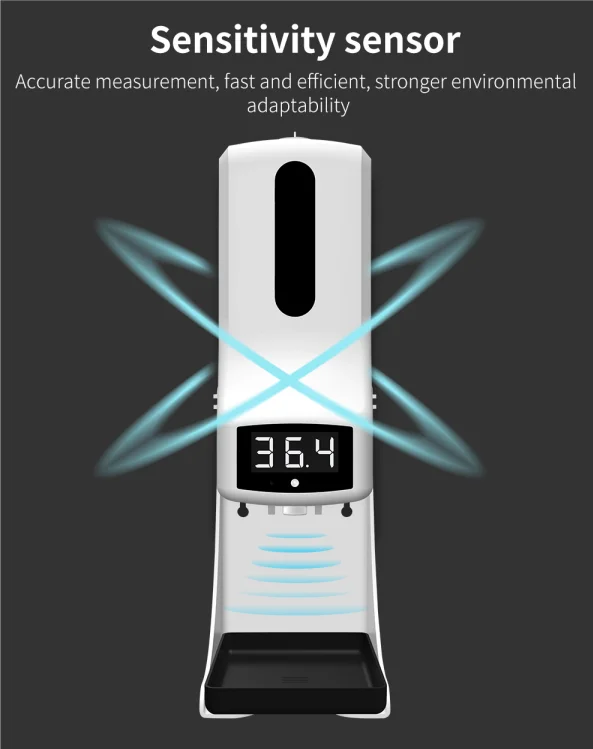 Sell-well 1000mML K9 Pro термометр с лотком диспенсер для мыла Интеллектуальный диспенсер для мыла