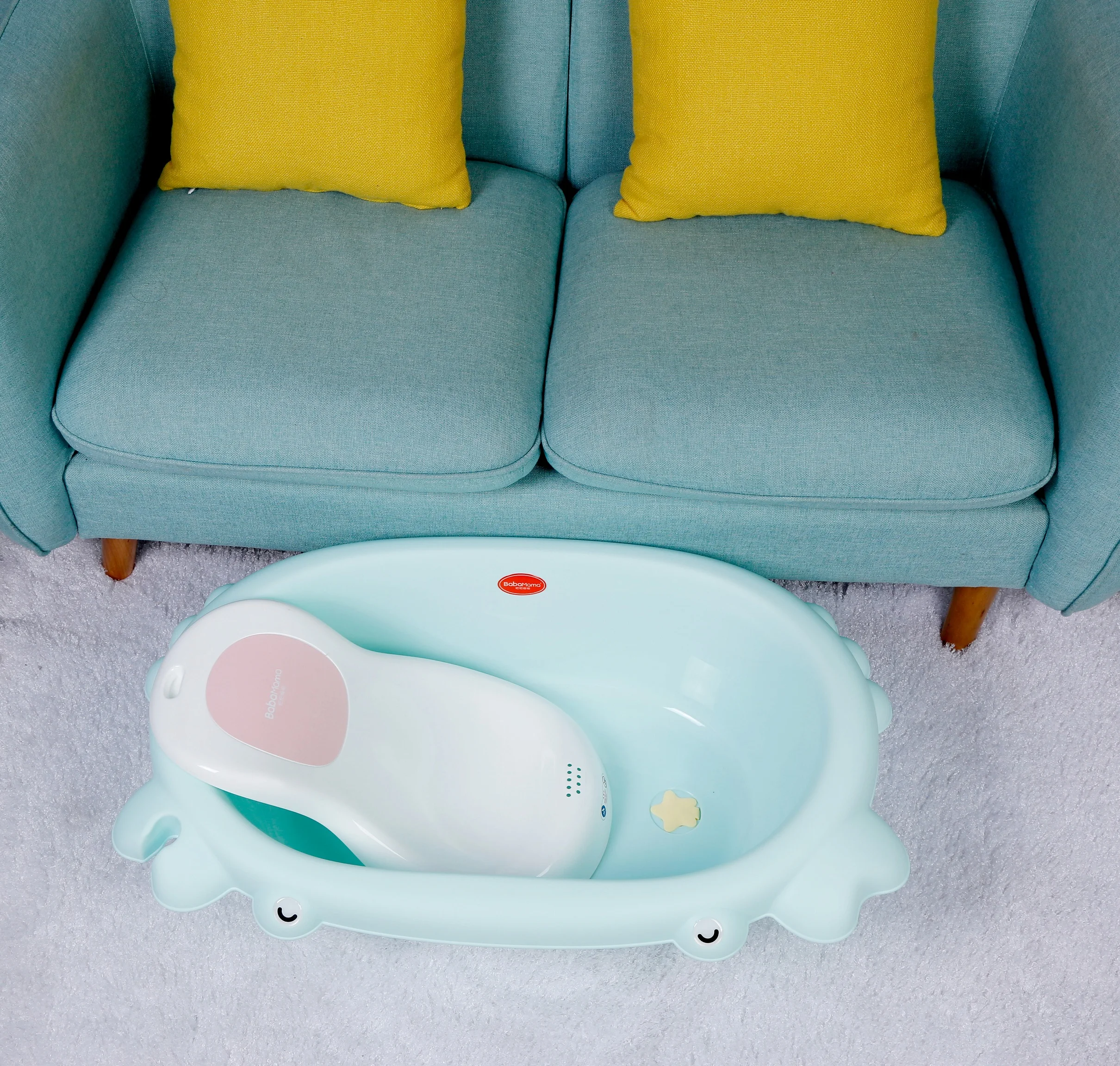 Детские пластиковые банные От 0 до 6 лет в форме краба с нескользящей поддержкой