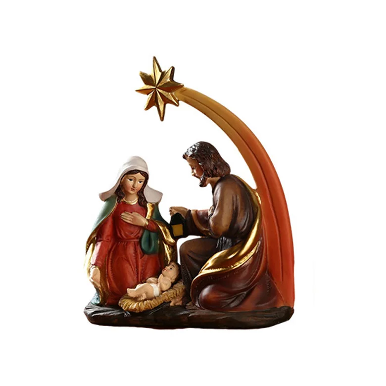 Holy Family Statue Christmas Nativity Set Jesus Mary Joseph Religious