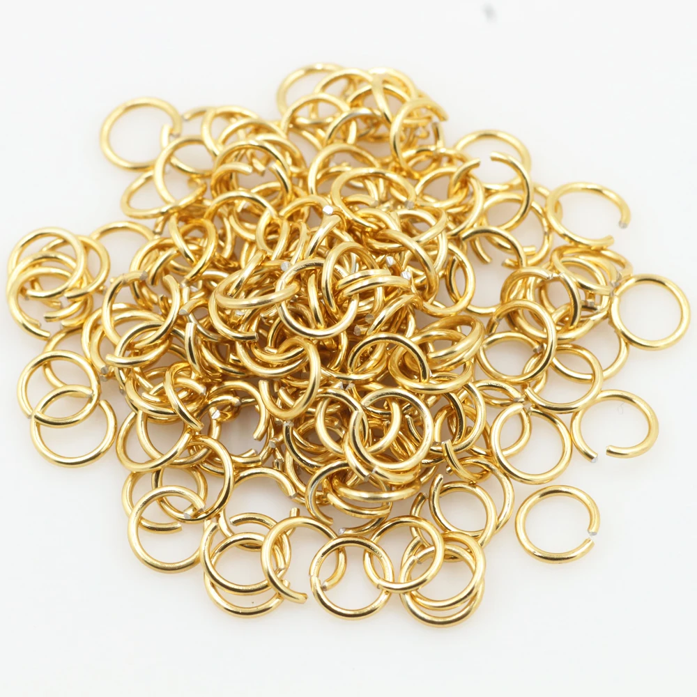 300Pcs 6mm 14K Gold Jump Ring Jump Rings for Jewelry Making Gold Open Jump  Rings Bulk for DIY Craft Earring Pendant 