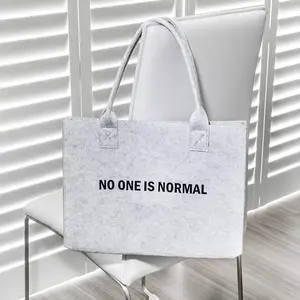 Custom Portable Tote Large Capacity Shopping Felt Handbag