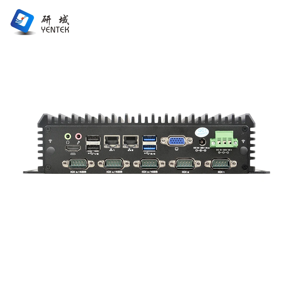 Embedded Industrial Pc DIN Rail GPIO Intel I3 I5 I7 J6412 HD VGA 2 LAN 6 RS232 485 DB9 COM Win10 Linux Fanless Desktop Computer