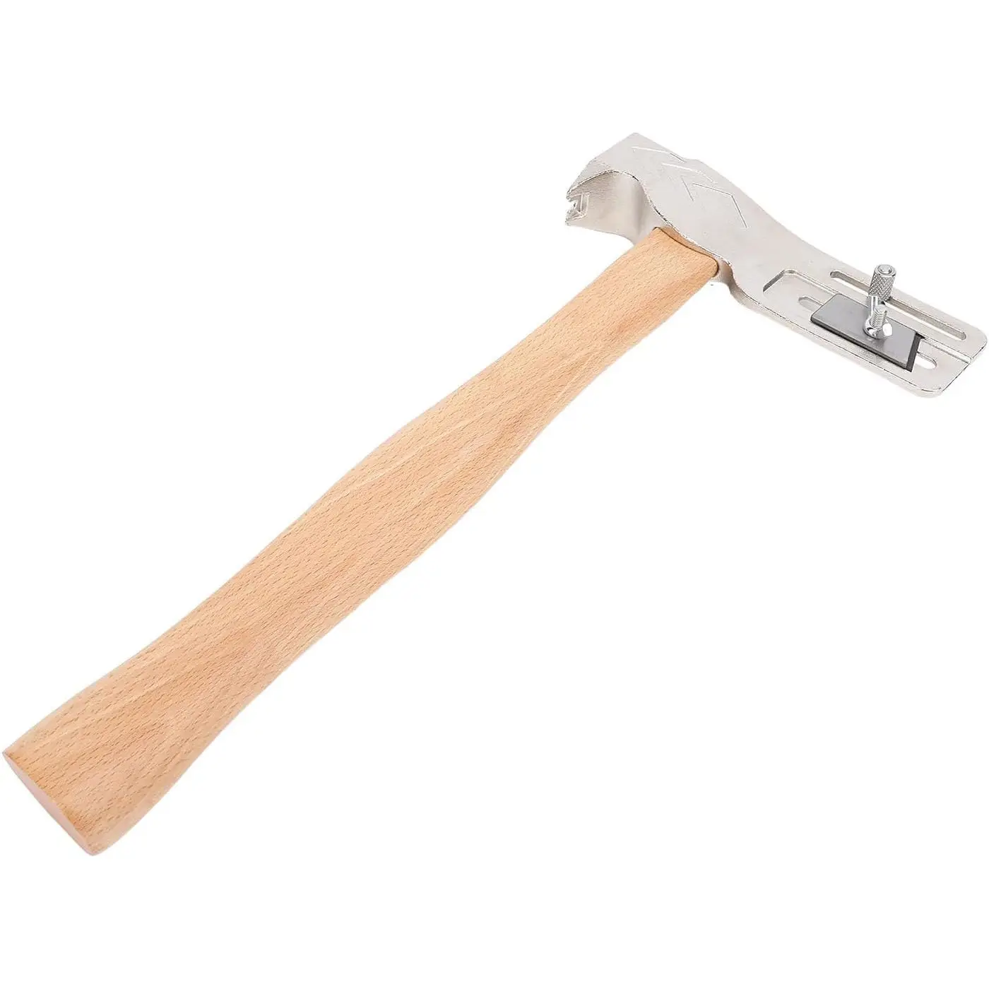 Premium 005 MH 17oz Carbon Steel Shingling Hammer Roofing Hatchet with Magnet & Wooden Handle for Tile Repair - Image 2