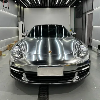 Factory Price Wholesale Supplier Vehicle Body Sticker Auto Wrapping Films Glitter Diamond Car Wrap Silver Mirror Chrome Vinyl