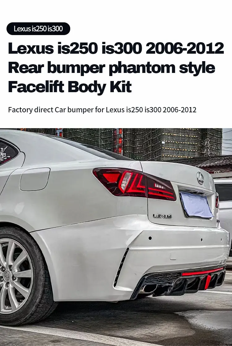 New Arrivals For Lexus Is250 Rear Bumper Upgrade Phantom Style Car Bumper For 20062012 Is250