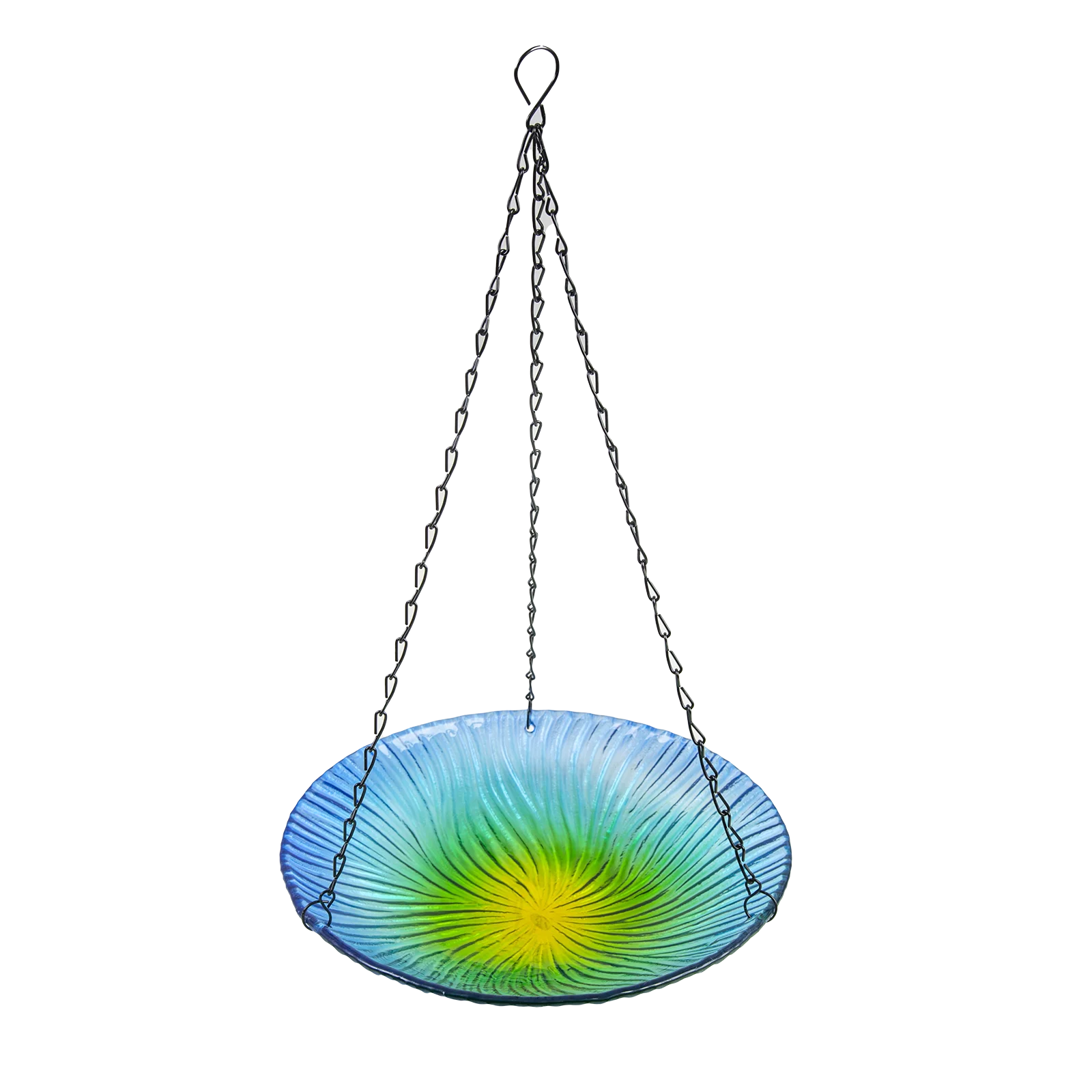 Glass Bird Bath Outdoor Hanging Small Birdbath 10.5" Wild Bird Feeder for  Yard