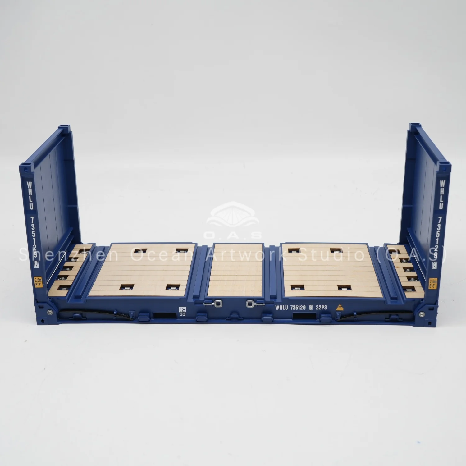 loas container model factory customized scale120 plastic crafts shipping boxes  wan hai flat rack container model-9