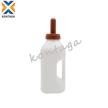 Livestock Plastic 2L Calf Feeding Milk Bottle  with Rubber Nipple for Sale