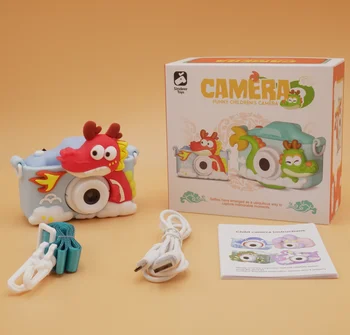 Cute Cartoon Kids Instant Camera Children Fun Christmas Gift Digital Camera Built-In Games 2.0 Inch X2 Kids Photo Camera
