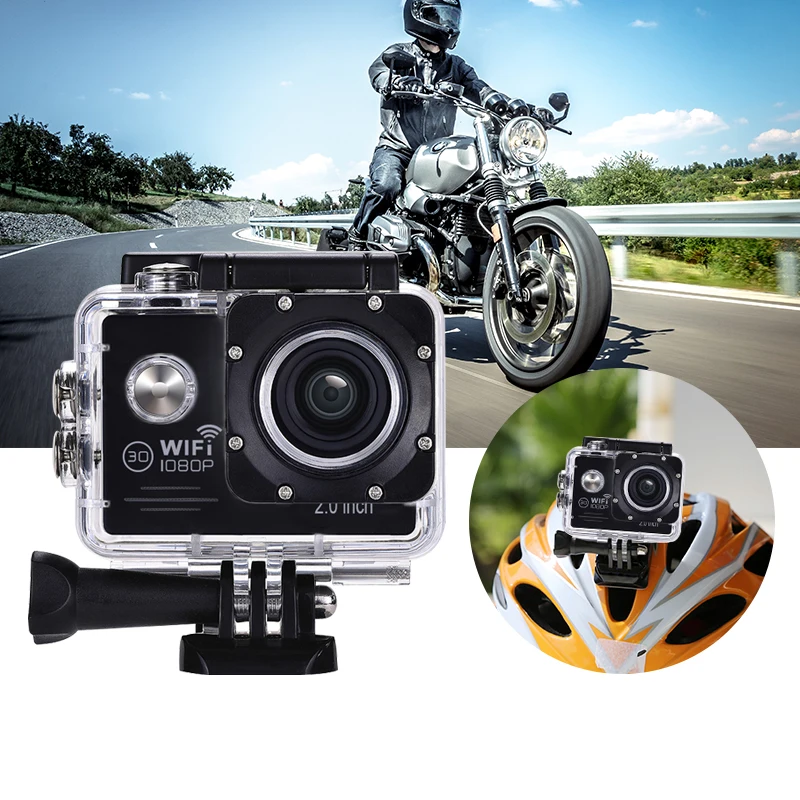 Made in China Manufacture Firmware Update Wifi Under Water Digital Head Mounted Full HD 1080p Cycling Helmet Camera