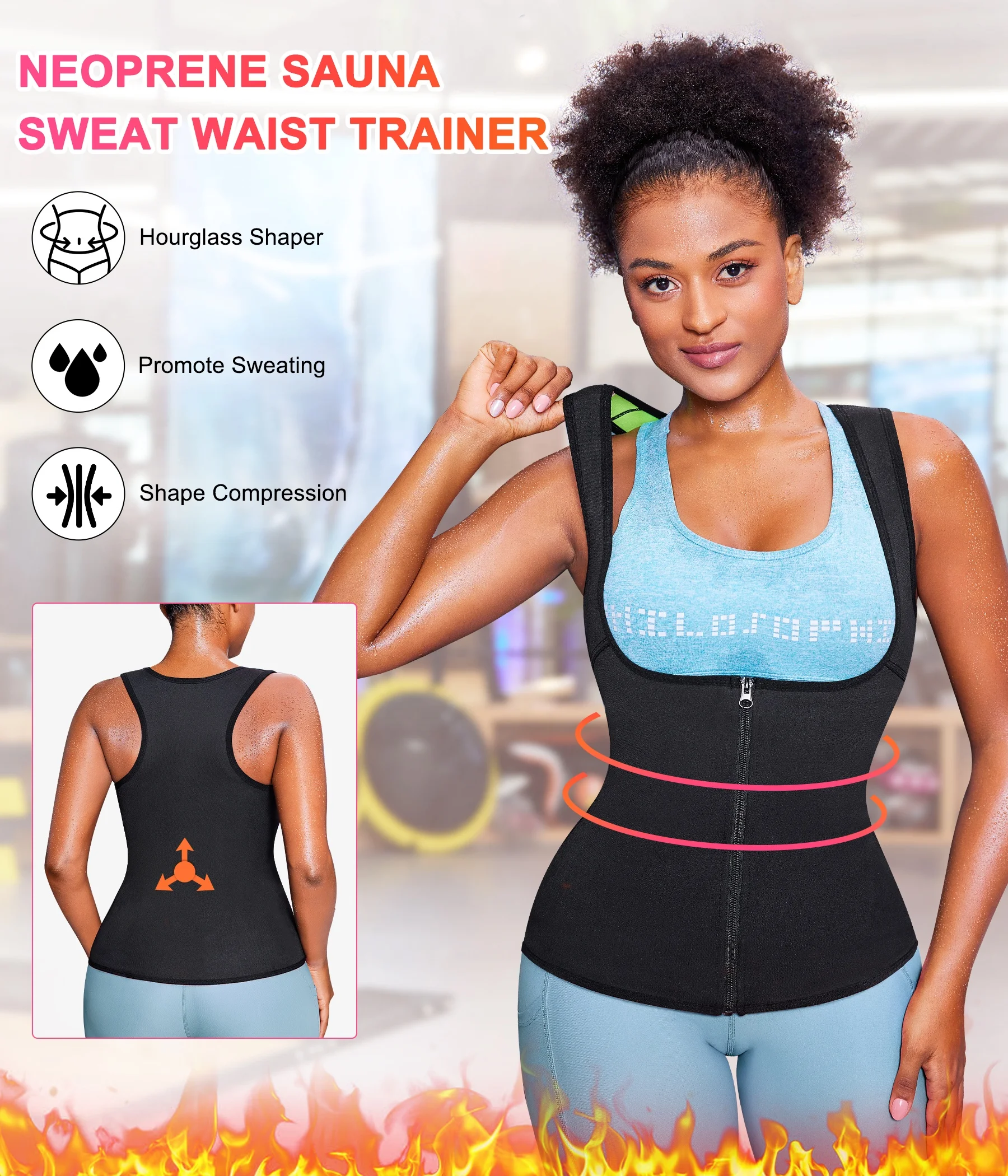 Best Neoprene Sauna Suits Waist Trainer Corset Sweat Sauna Vest