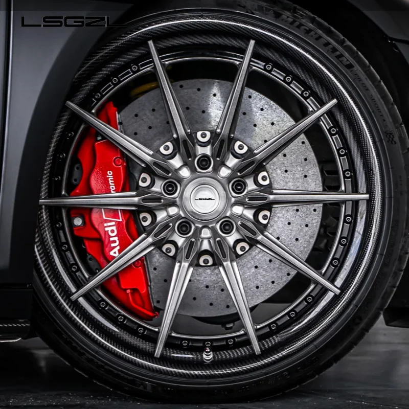 Forged Alloy 18 20 Inch Carbon Fiber Car Wheels For Urus GTR For BMW Adui C8 5x114.3 5x112 6x130