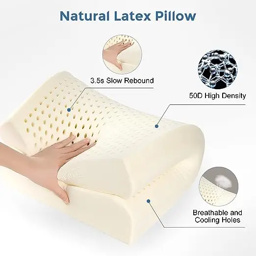 Custom Natural Latex Pillow,latex Foam Pillows For Sleeping,medium 