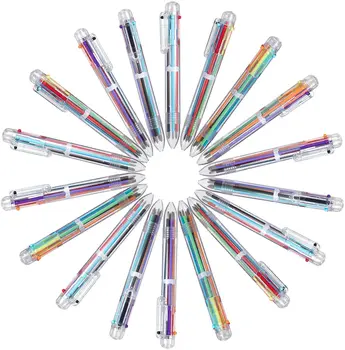 6-in-1 Multicolor Ballpoint Pen 6 Color Retractable Ballpoint Pens for Office School Supplies Students Children Gift
